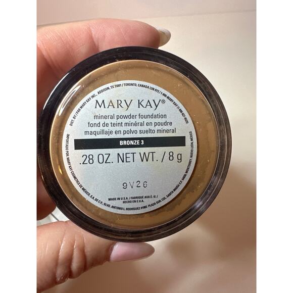New MARY KAY Mineral Powder Foundation loose round Bronze 3 NIB .28‎ OZ. - Picture 3 of 5